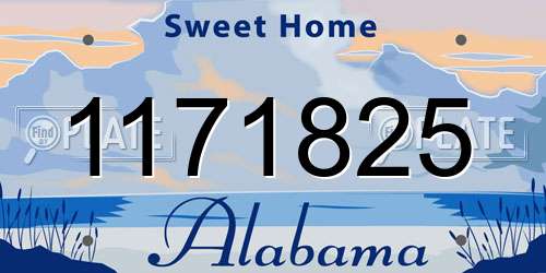 1171825 Alabama License Plate