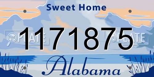 1171875 Alabama License Plate
