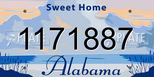 1171887 Alabama License Plate