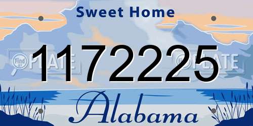 1172225 Alabama License Plate