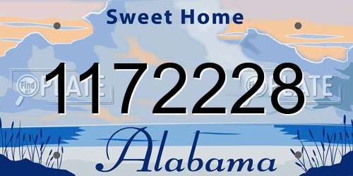 1172228 Alabama License Plate