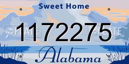 1172275 Alabama License Plate