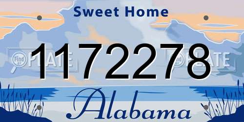 1172278 Alabama License Plate