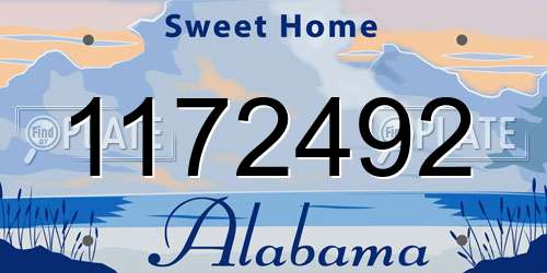 1172492 Alabama License Plate
