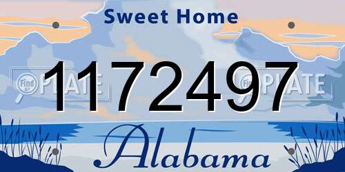 1172497 Alabama License Plate