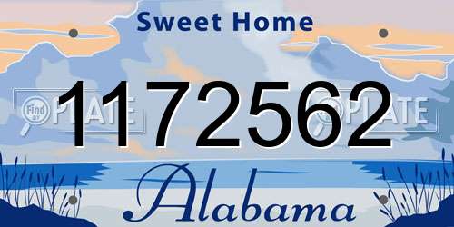 1172562 Alabama License Plate