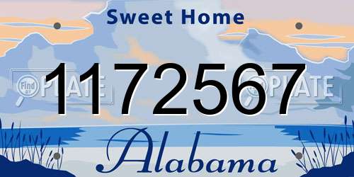 1172567 Alabama License Plate
