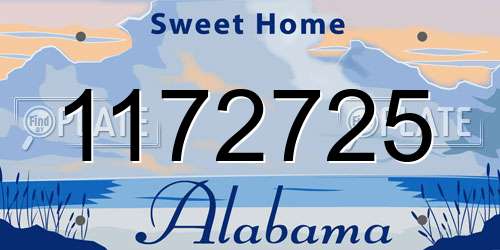 1172725 Alabama License Plate
