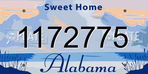 1172775 Alabama License Plate