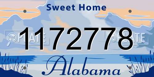 1172778 Alabama License Plate
