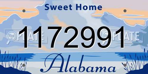 1172991 Alabama License Plate