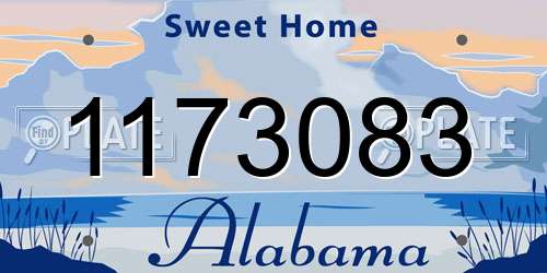 1173083 Alabama License Plate