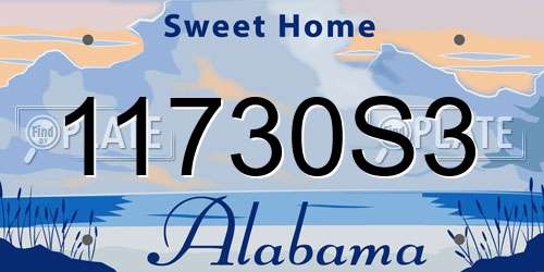 11730S3 Alabama License Plate