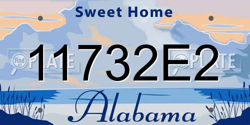 11732E2 Alabama License Plate