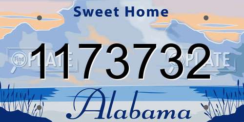 1173732 Alabama License Plate