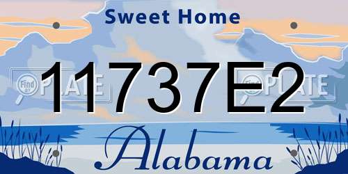 11737E2 Alabama License Plate