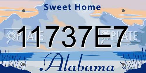 11737E7 Alabama License Plate