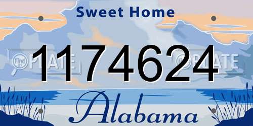 1174624 Alabama License Plate
