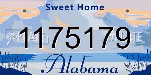1175179 Alabama License Plate