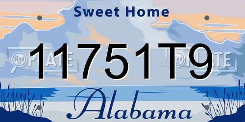 11751T9 Alabama License Plate