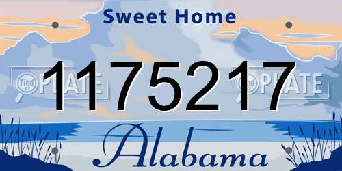 1175217 Alabama License Plate