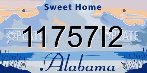11757I2 Alabama License Plate