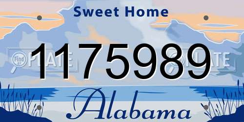 1175989 Alabama License Plate