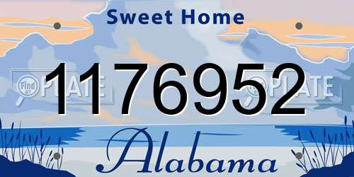 1176952 Alabama License Plate