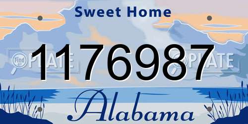 1176987 Alabama License Plate