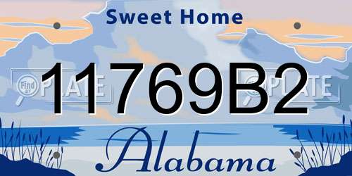 11769B2 Alabama License Plate