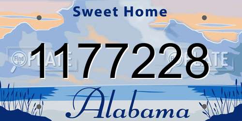 1177228 Alabama License Plate