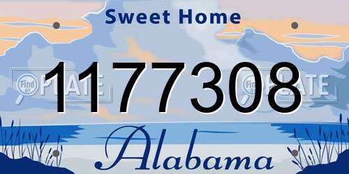 1177308 Alabama License Plate