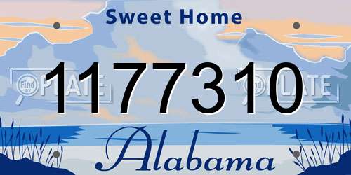 1177310 Alabama License Plate