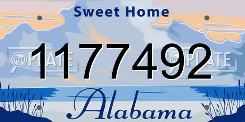 1177492 Alabama License Plate