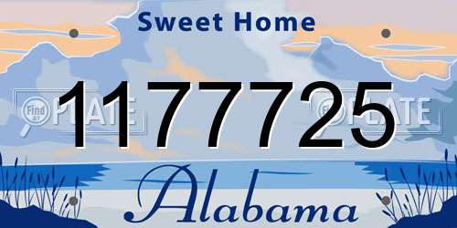 1177725 Alabama License Plate