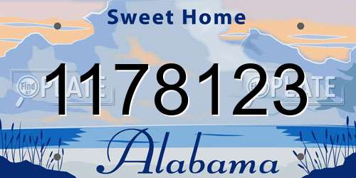 1178123 Alabama License Plate