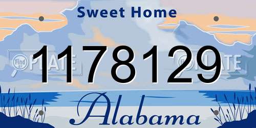 1178129 Alabama License Plate