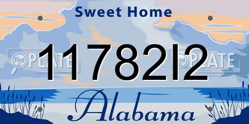 11782I2 Alabama License Plate