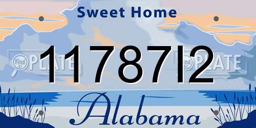 11787I2 Alabama License Plate