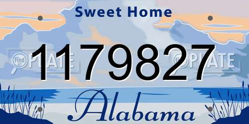 1179827 Alabama License Plate
