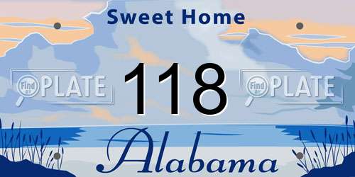 118 Alabama License Plate