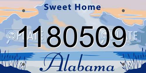 1180509 Alabama License Plate