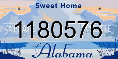 1180576 Alabama License Plate