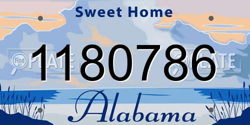 1180786 Alabama License Plate