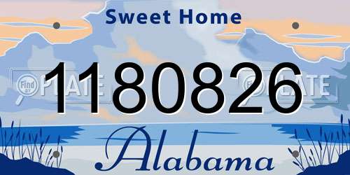 1180826 Alabama License Plate