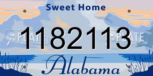 1182113 Alabama License Plate