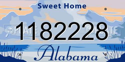 1182228 Alabama License Plate