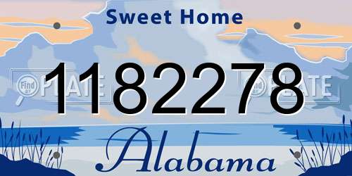 1182278 Alabama License Plate
