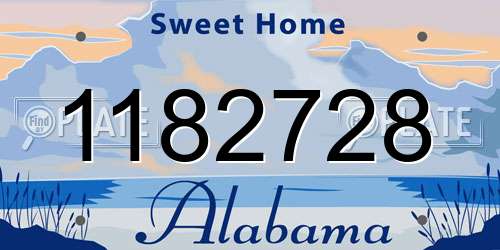 1182728 Alabama License Plate