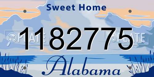 1182775 Alabama License Plate
